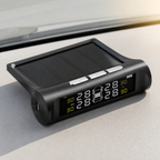 DriveNova Solar Wireless TPMS TY01 solar panel and display detail